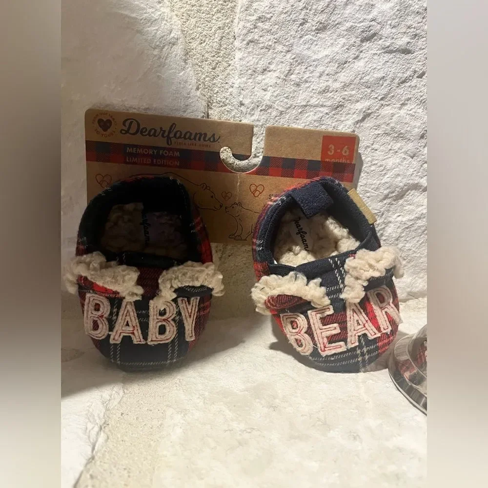 Dearfoams Unisex-child Baby Bear Slipper sz (3-6 months)